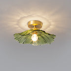 Lampa Sufitowa Bohemian ze Szklanym Kloszem w Kształcie Kwiatu - Zielony