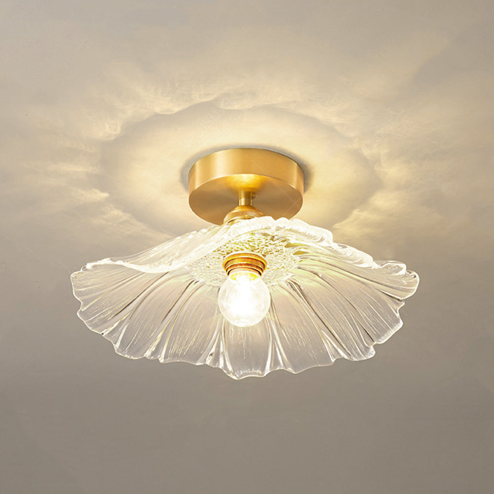 Lampa Sufitowa Bohemian ze Szklanym Kloszem w Kształcie Kwiatu