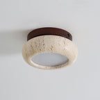 Lampa Sufitowa Bohemian z Okrągłym Kloszem z Trawertynu - 11