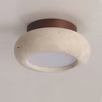Lampa Sufitowa Bohemian z Okrągłym Kloszem z Trawertynu - 15