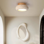 Lampa Sufitowa Bohemian z Okrągłym Kloszem z Trawertynu - 6