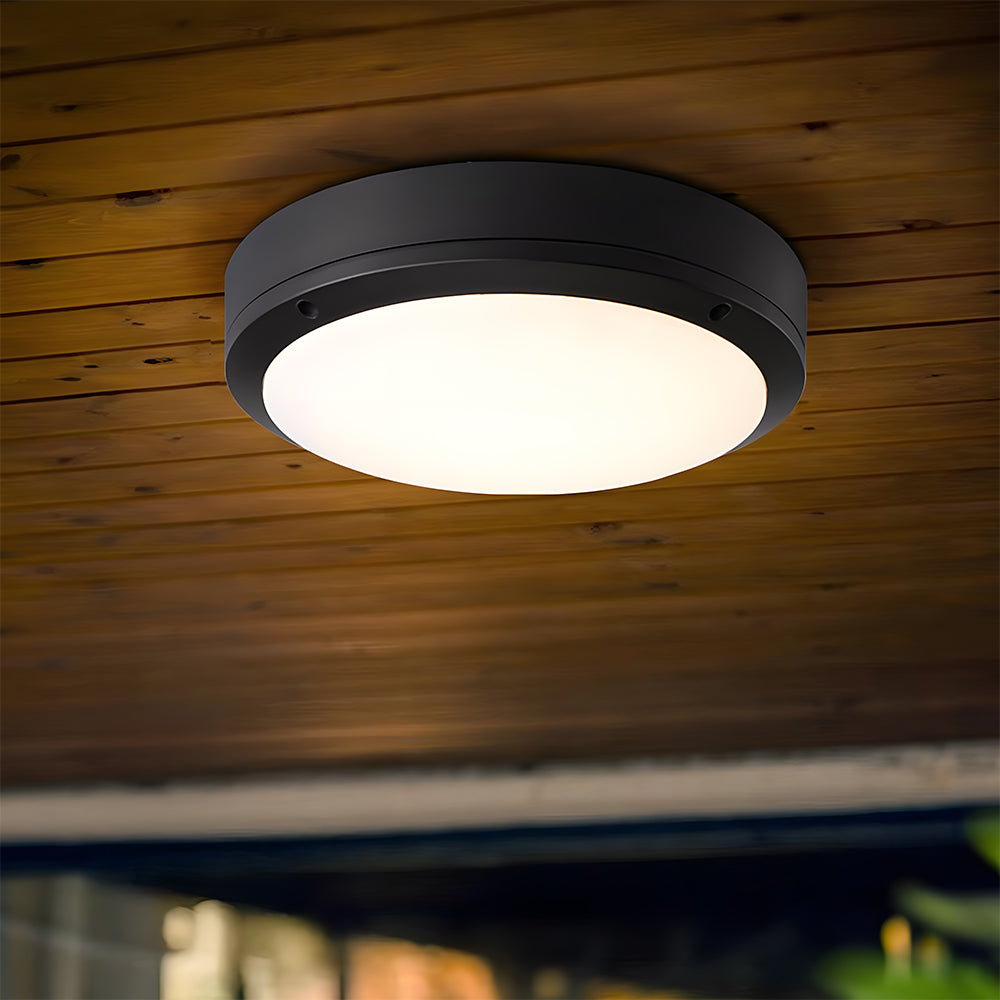 Lampa Sufitowa Zewnętrzna Minimalistyczna z Certyfikatem IP65 - Czarny