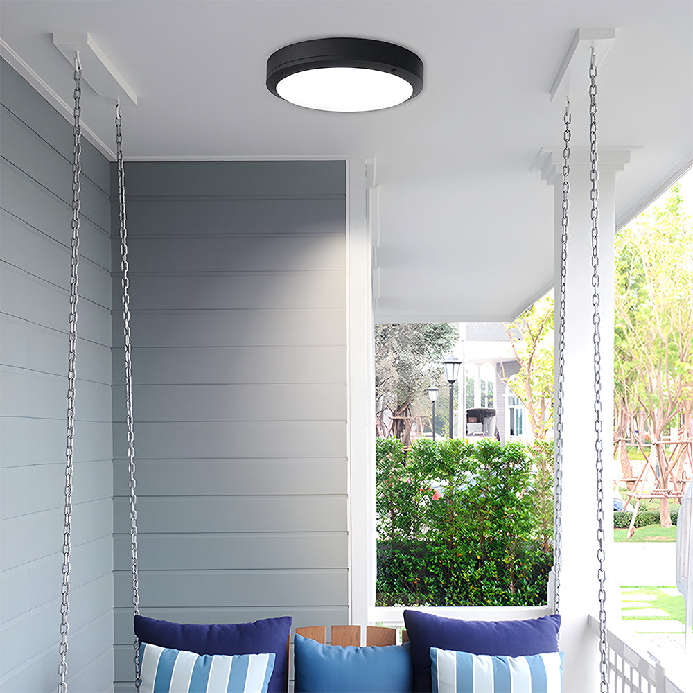 Lampa Sufitowa Zewnętrzna Minimalistyczna z Certyfikatem IP65 - Czarny