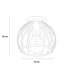 Lampa Sufitowa Industrialna z Metalowym Kloszem Kratownicą - 10