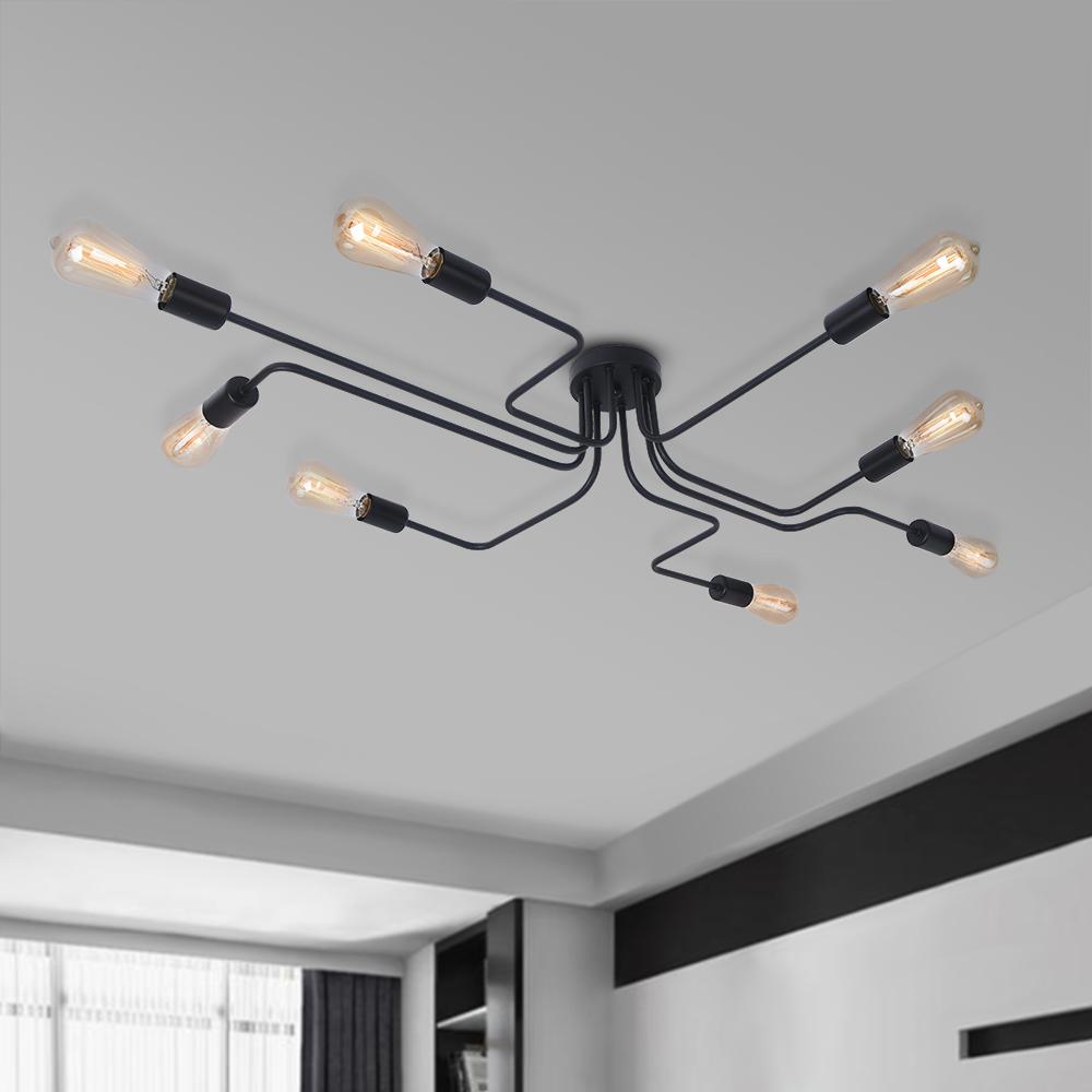 Lampa Sufitowa Sputnik Industrialna z 8 Punktami Świetlnymi