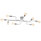 Lampa Sufitowa Sputnik Industrialna z 8 Punktami Świetlnymi - Chrom