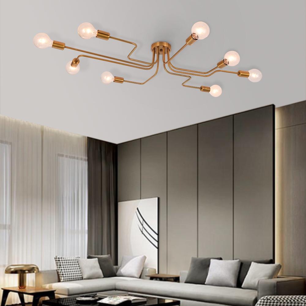 Lampa Sufitowa Sputnik Industrialna z 8 Punktami Świetlnymi - 3