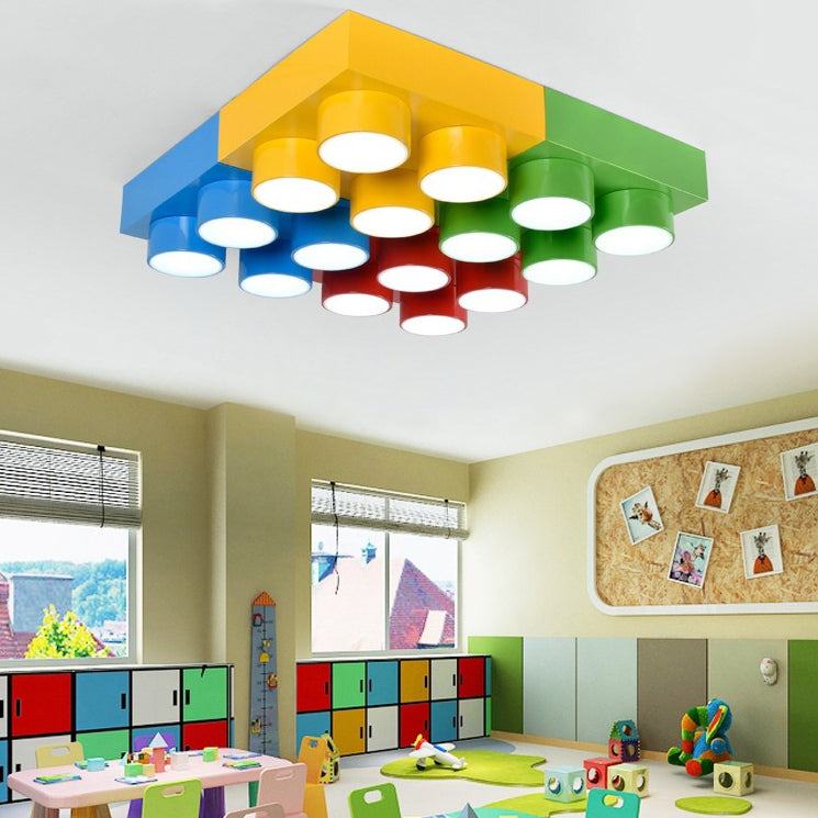 Lampa Sufitowa Dziecięca Klockowa z Wbudowanym LED - 12