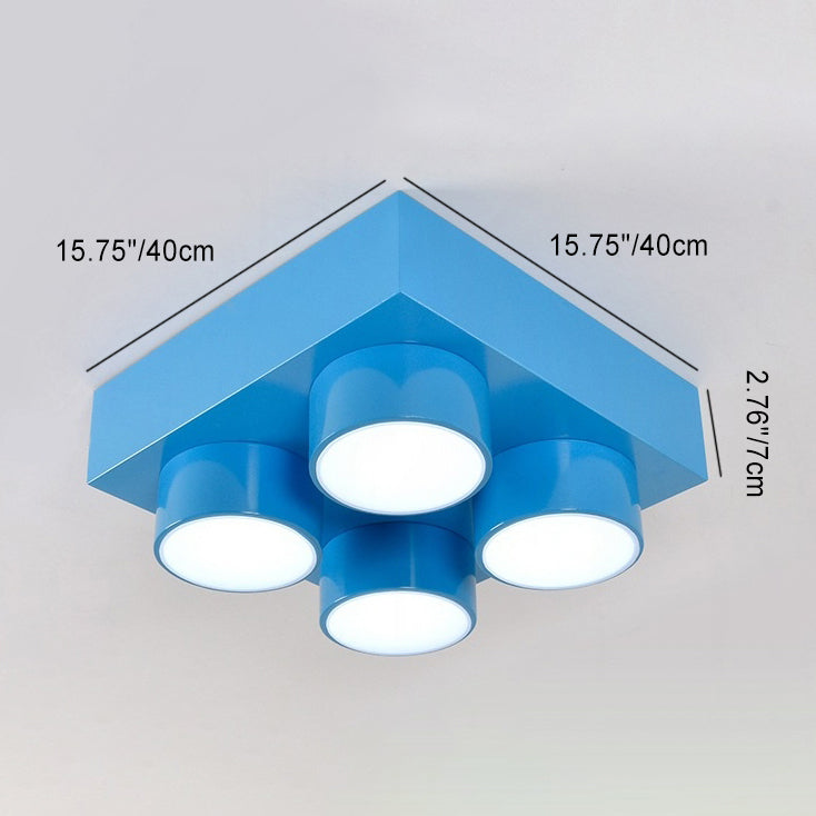 Lampa Sufitowa Dziecięca Klockowa z Wbudowanym LED - 5