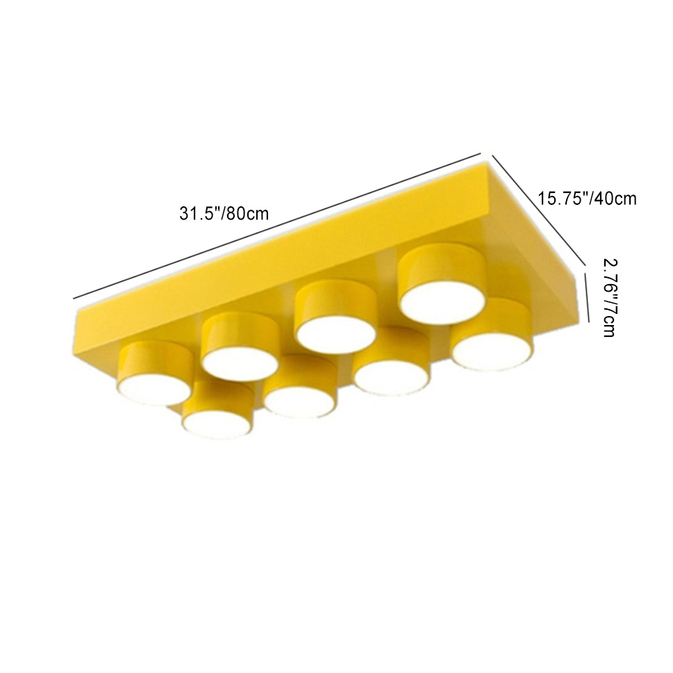 Lampa Sufitowa Dziecięca Klockowa z Wbudowanym LED - 6