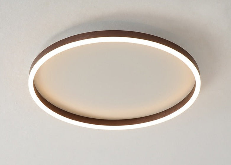 Lampa Sufitowa LED Okrągła Nowoczesna Ściemnialna z Pilotem - Brązowy