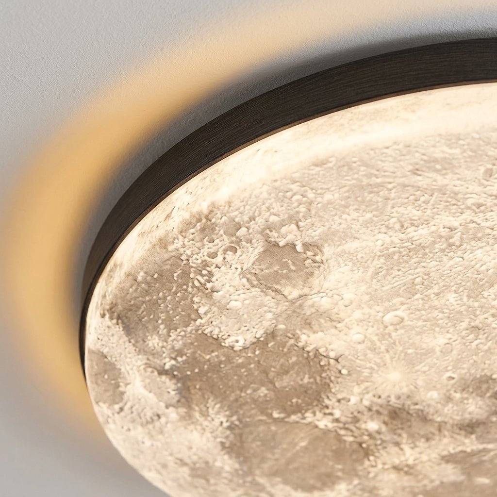 Lampa Sufitowa Księżyc LED z Drewnianą Ramką Ściemnialna - 7