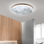 Lampa Sufitowa Księżyc LED z Drewnianą Ramką Ściemnialna - 8