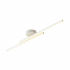 Lampa Sufitowa Minimalistyczna LED z Podwójnym Paskiem Świetlnym - Biały