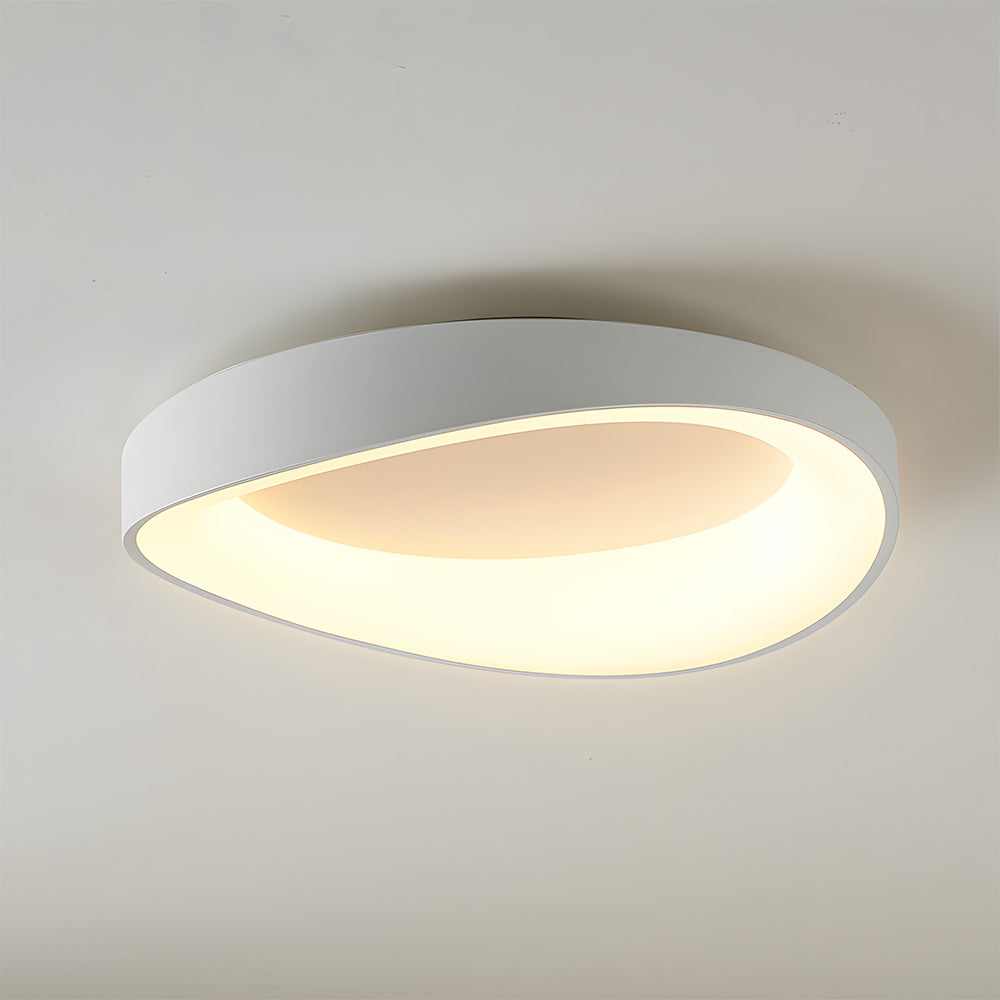 Lampa Sufitowa LED Okrągła Minimalistyczna z Trzema Barwami Światła - Szary