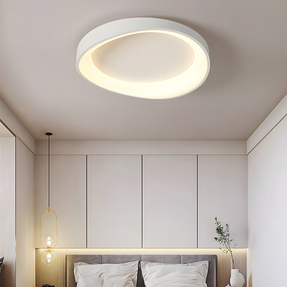 Lampa Sufitowa LED Okrągła Minimalistyczna z Trzema Barwami Światła - Biały