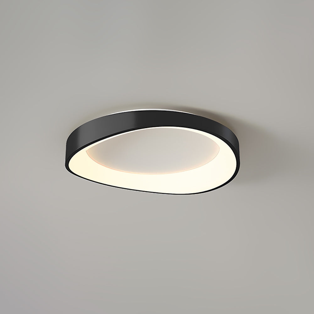 Lampa Sufitowa LED Okrągła Minimalistyczna z Trzema Barwami Światła - Czarny