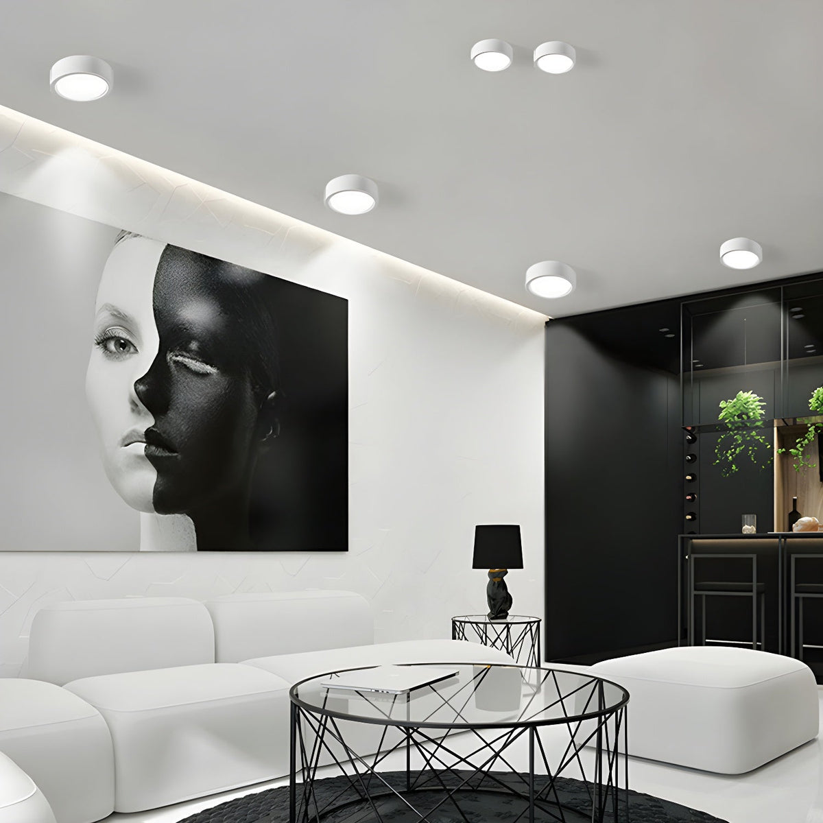 Lampa Sufitowa Minimalistyczna z Zintegrowanym LED - 7