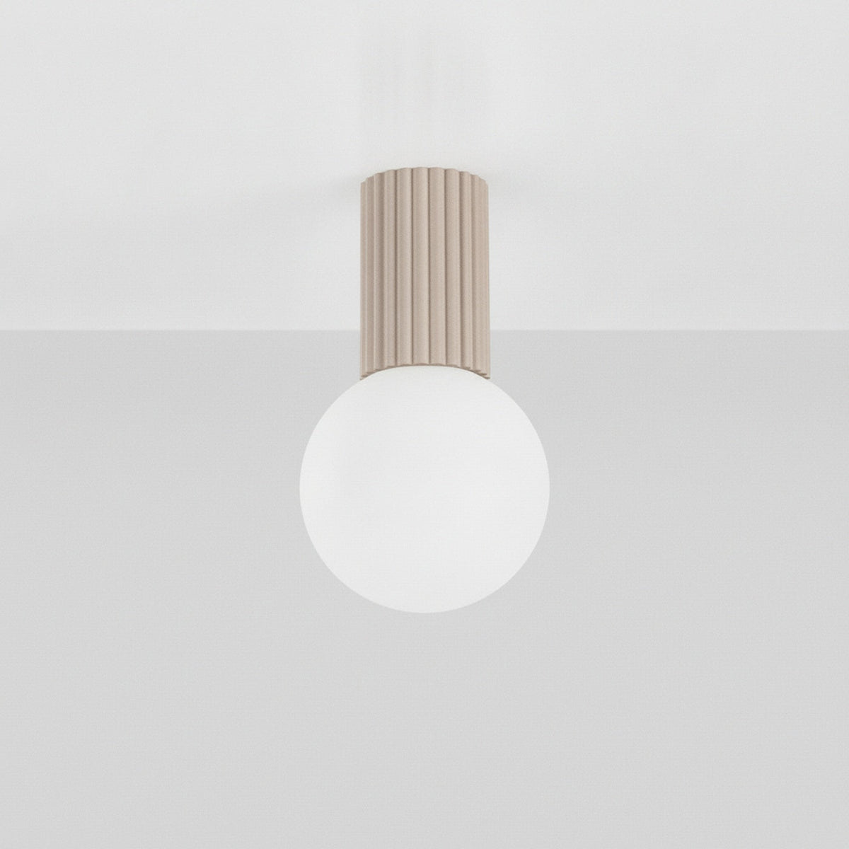 Lampa Sufitowa Minimalistyczna z Żebrowanym Cylindrem - 2