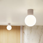 Lampa Sufitowa Minimalistyczna z Żebrowanym Cylindrem