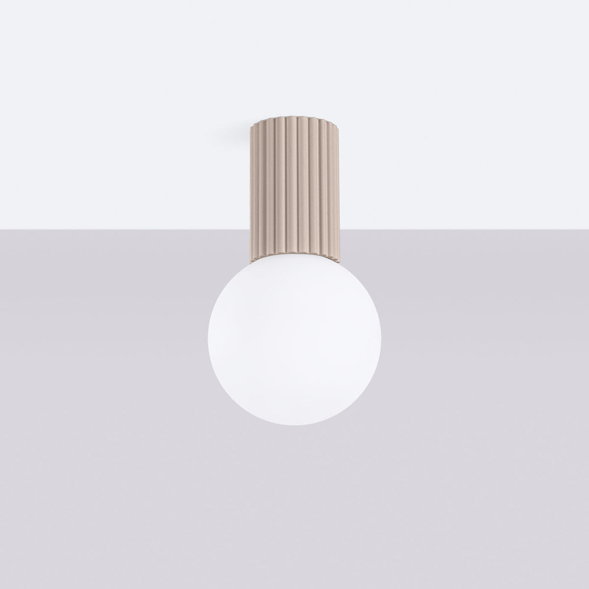 Lampa Sufitowa Minimalistyczna z Żebrowanym Cylindrem