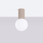 Lampa Sufitowa Minimalistyczna z Żebrowanym Cylindrem - 3