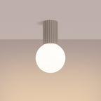 Lampa Sufitowa Minimalistyczna z Żebrowanym Cylindrem - 4