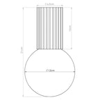 Lampa Sufitowa Minimalistyczna z Żebrowanym Cylindrem - 10