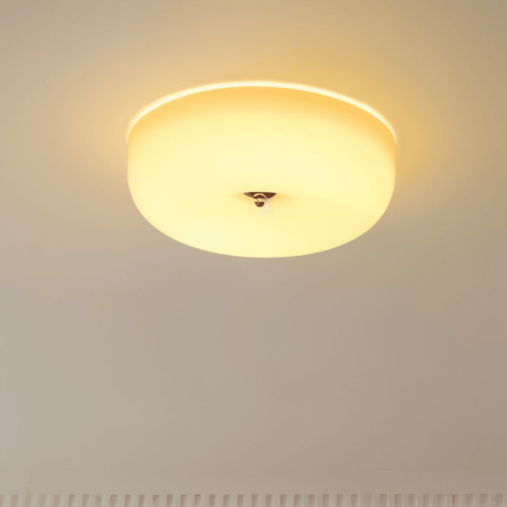 Lampa Sufitowa Minimalistyczna z Okrągłym Szklanym Kloszem - 4