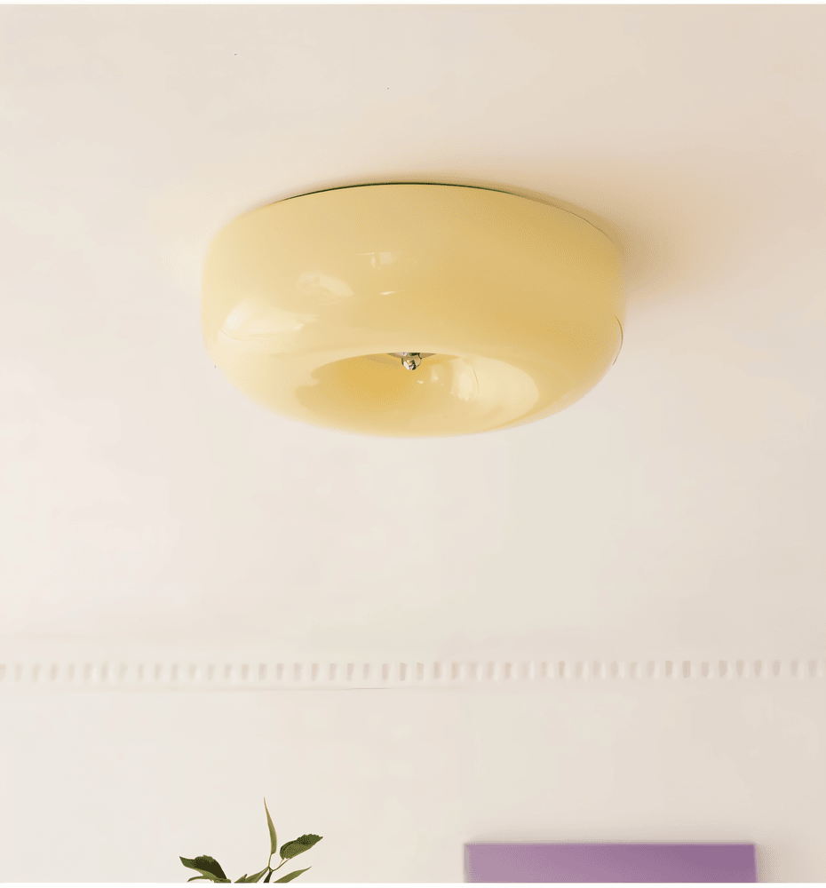 Lampa Sufitowa Minimalistyczna z Okrągłym Szklanym Kloszem - 5