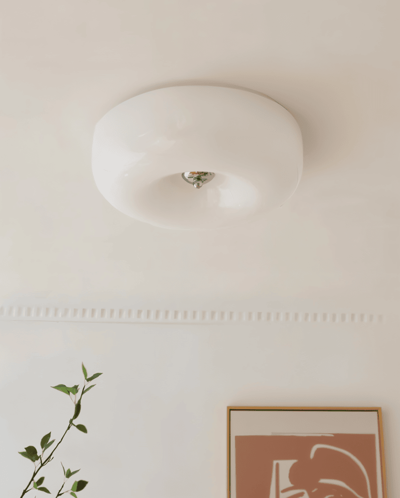 Lampa Sufitowa Minimalistyczna z Okrągłym Szklanym Kloszem - 7