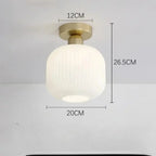Lampa Sufitowa Skandynawska ze Szklanym Kloszem Opalowym - 6