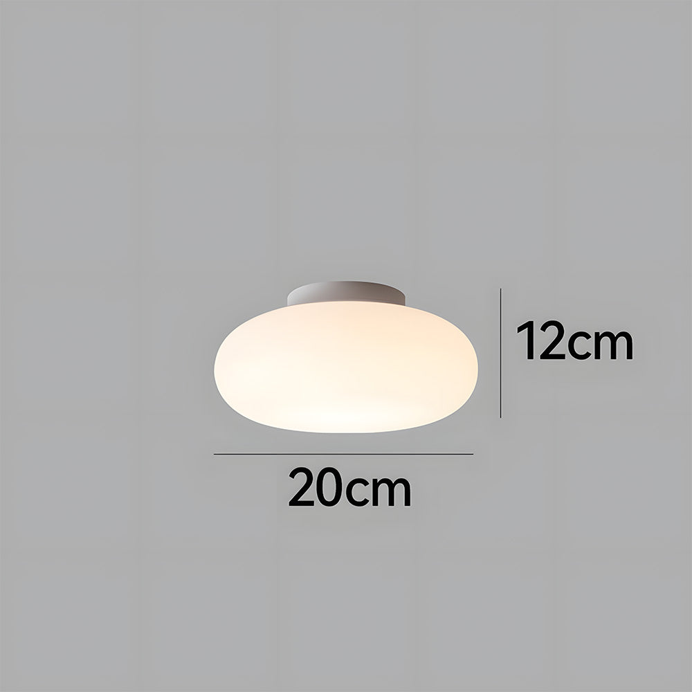 Lampa Sufitowa Minimalistyczna z Owalnym Szklanym Kloszem - 10