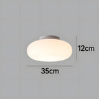 Lampa Sufitowa Minimalistyczna z Owalnym Szklanym Kloszem - 11
