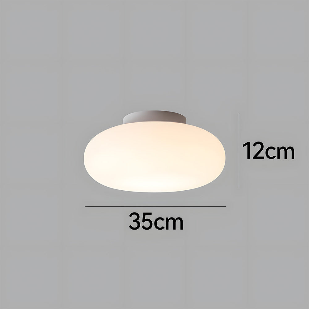 Lampa Sufitowa Minimalistyczna z Owalnym Szklanym Kloszem - 11