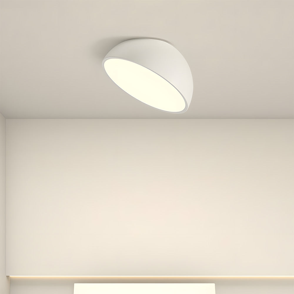 Lampa Sufitowa Minimalistyczna z Okrągłym Kloszem - Biały