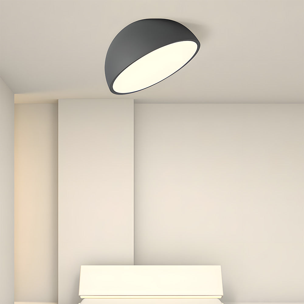 Lampa Sufitowa Minimalistyczna z Okrągłym Kloszem - Czarny