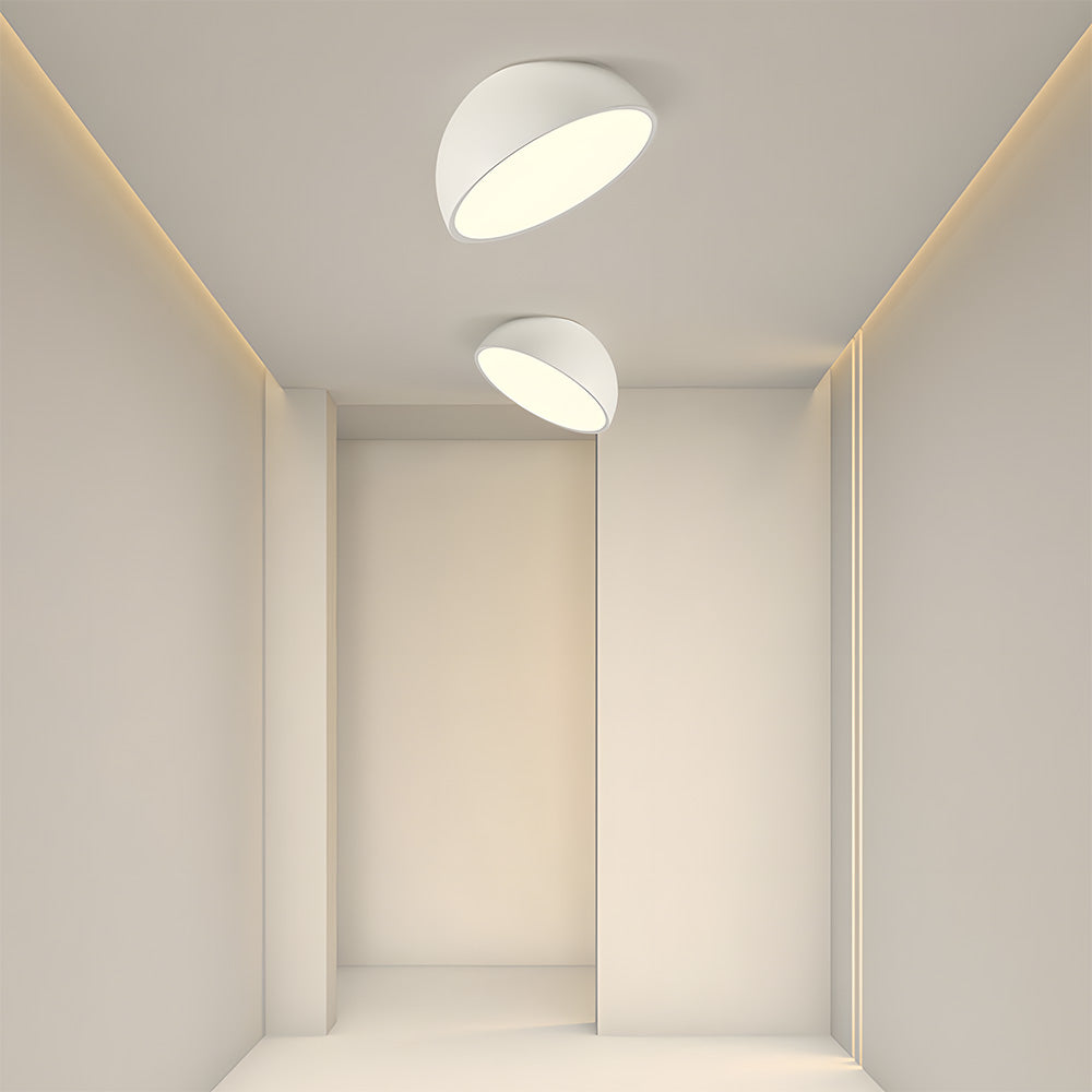 Lampa Sufitowa Minimalistyczna z Okrągłym Kloszem - Biały