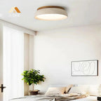 Lampa Sufitowa Minimalistyczna Okrągła z Kloszem z Trawertynu - 8