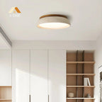 Lampa Sufitowa Minimalistyczna Okrągła z Kloszem z Trawertynu - 9