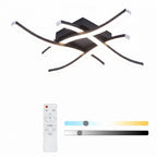 Lampa Sufitowa Nowoczesna z 4 Falistymi Ramionami i Pilotem - 2