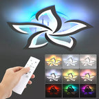 Lampa Sufitowa Nowoczesna Kwiat z Podświetleniem RGB i Pilotem - 2