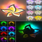 Lampa Sufitowa Nowoczesna Kwiat z Podświetleniem RGB i Pilotem - 3