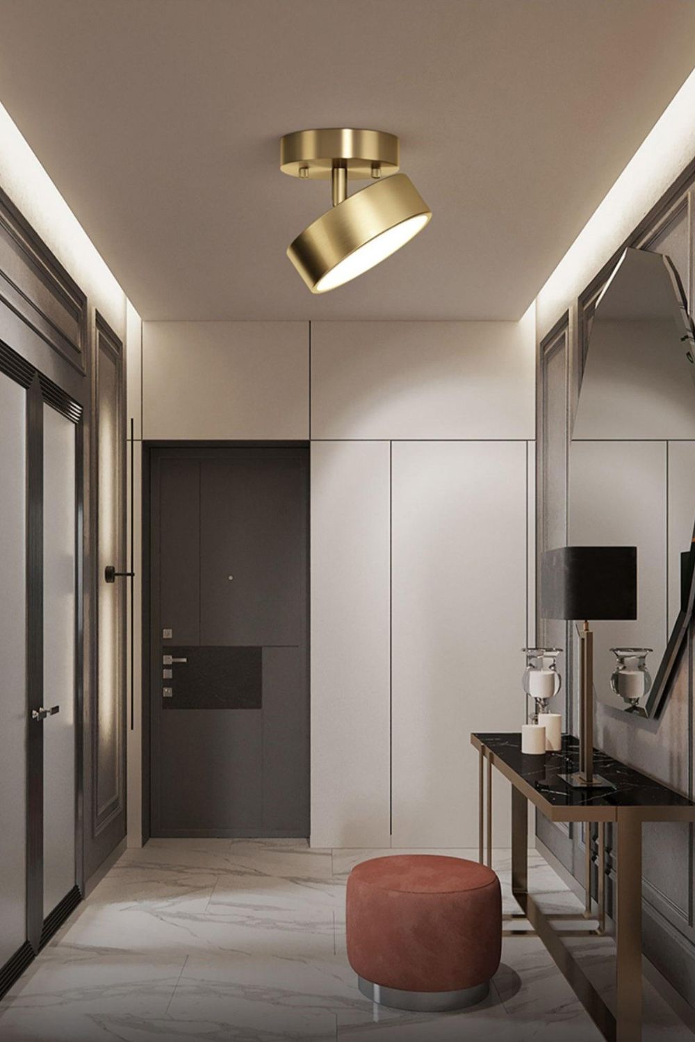 Lampa Sufitowa Nowoczesna z Obrotowym Kloszem i Wbudowanym LED - 11