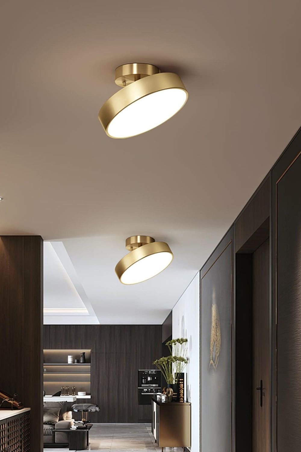 Lampa Sufitowa Nowoczesna z Obrotowym Kloszem i Wbudowanym LED - 5