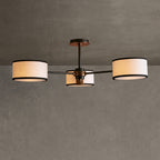 Lampa Sufitowa Nowoczesna z Trzema Cylindrycznymi Kloszami - Czarny/Biały