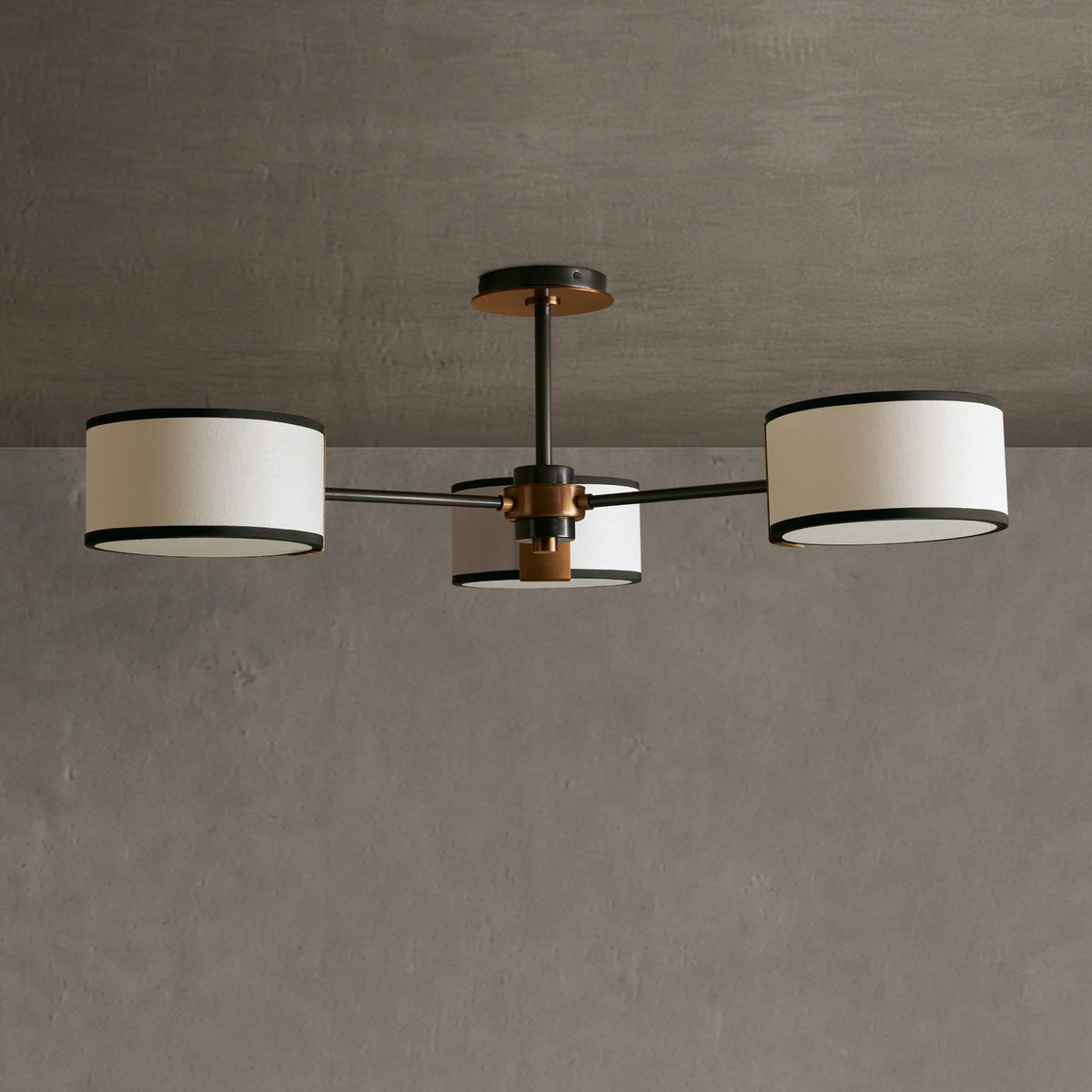 Lampa Sufitowa Nowoczesna z Trzema Cylindrycznymi Kloszami - 3