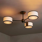 Lampa Sufitowa Nowoczesna z Trzema Okrągłymi Kloszami - 5