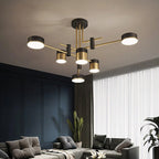 Lampa Sufitowa Nowoczesna ze Złotymi Ramionami i Diodami LED - 11