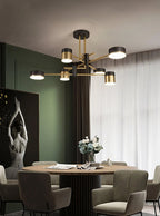 Lampa Sufitowa Nowoczesna ze Złotymi Ramionami i Diodami LED - 15